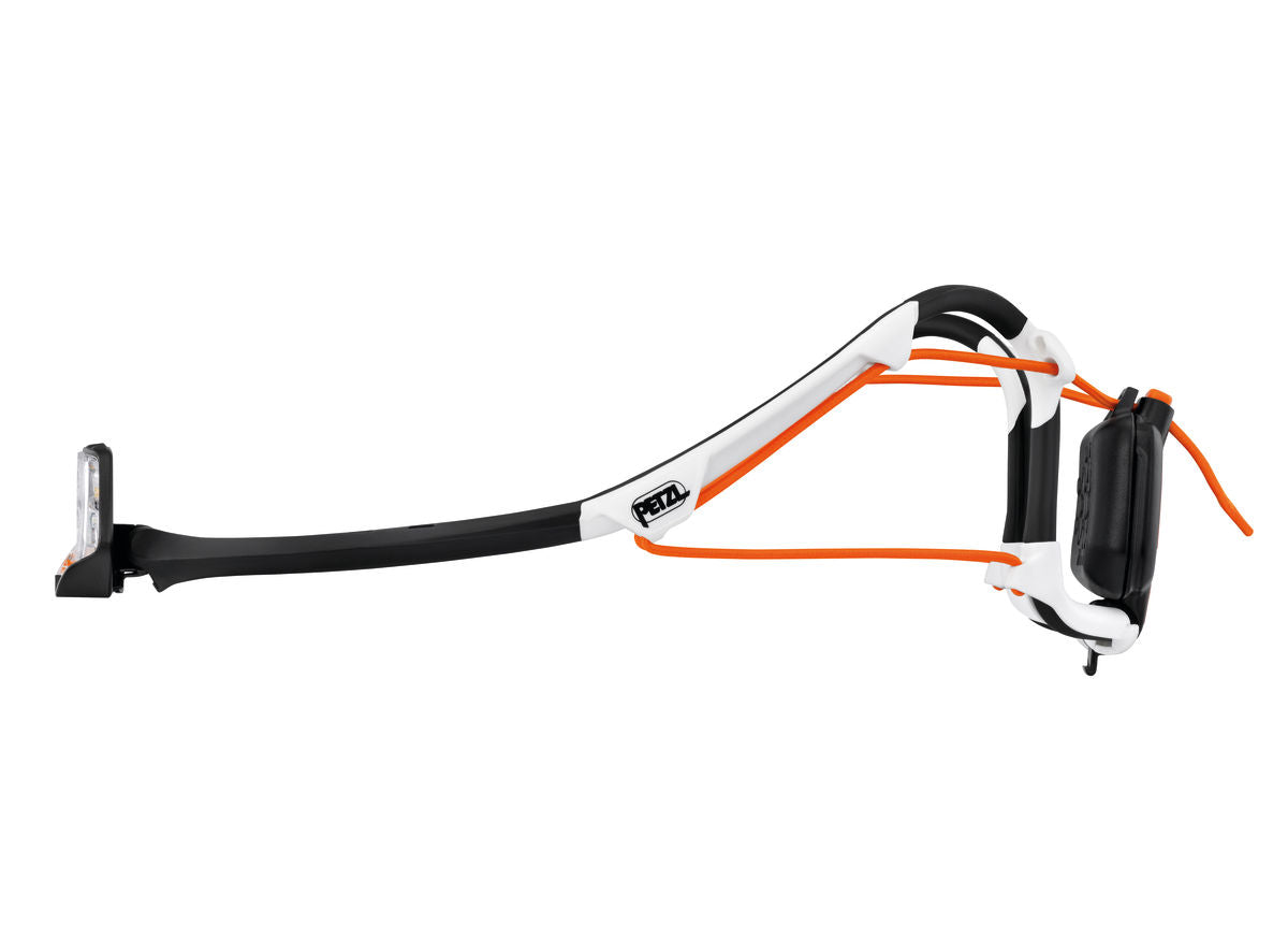 Petzl Iko Core headlamp for running, showing side view, thin