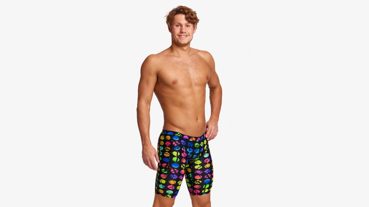 swim jammer, waist 38, funky trunks for men