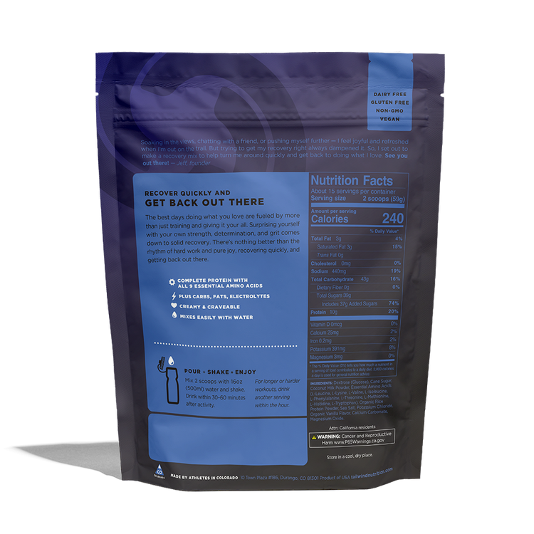 Tailwind Nutrition Recovery Drink  - 15 Serving 911g