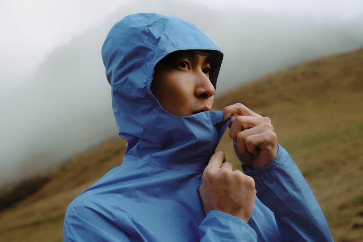 woman wearing a Salomon Bonatti Running Jacket