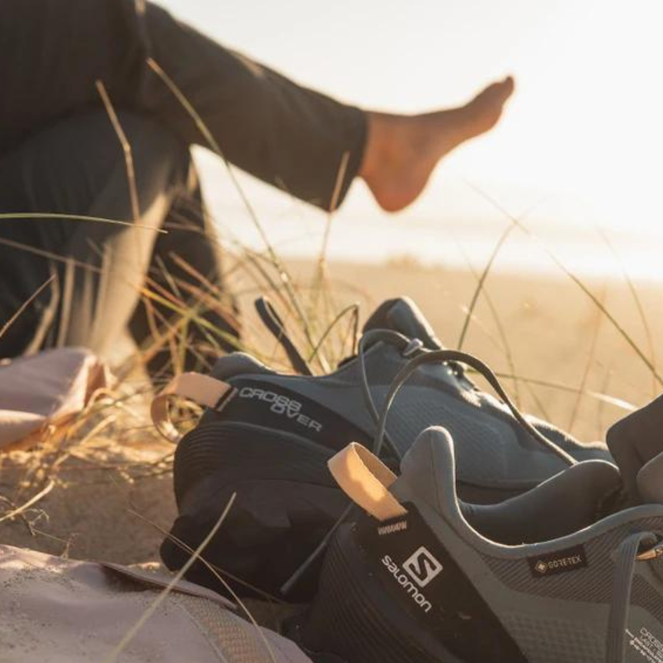 saloman hiking socks and gaitors to keep feet in good condition while spending time outdoors