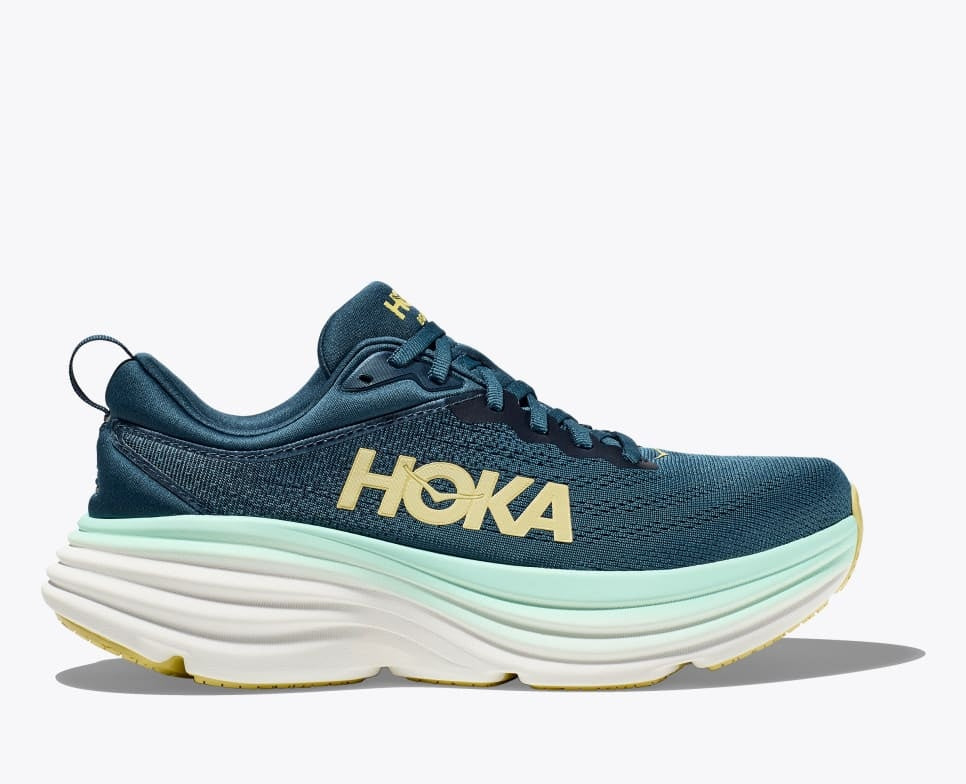 hoka bondi 8 neutral cushioned run shoe for men
