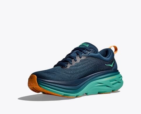 hoka bondi 8 neutral cushioned run shoe for men