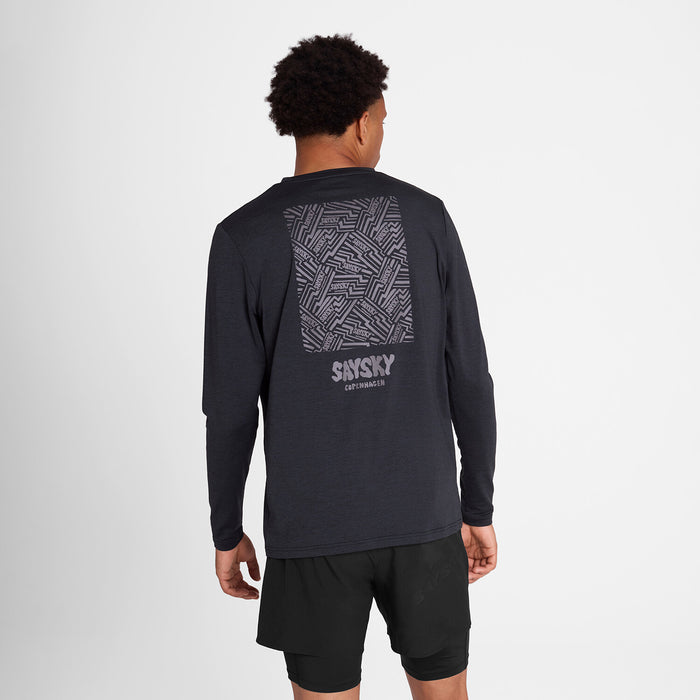 SAYSKY Men's Reflective Logo Pace Long Sleeve