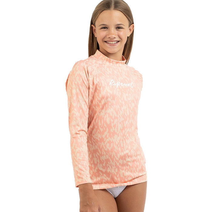 Rip Curl Long Sleeve Script Rash Vest - Girl