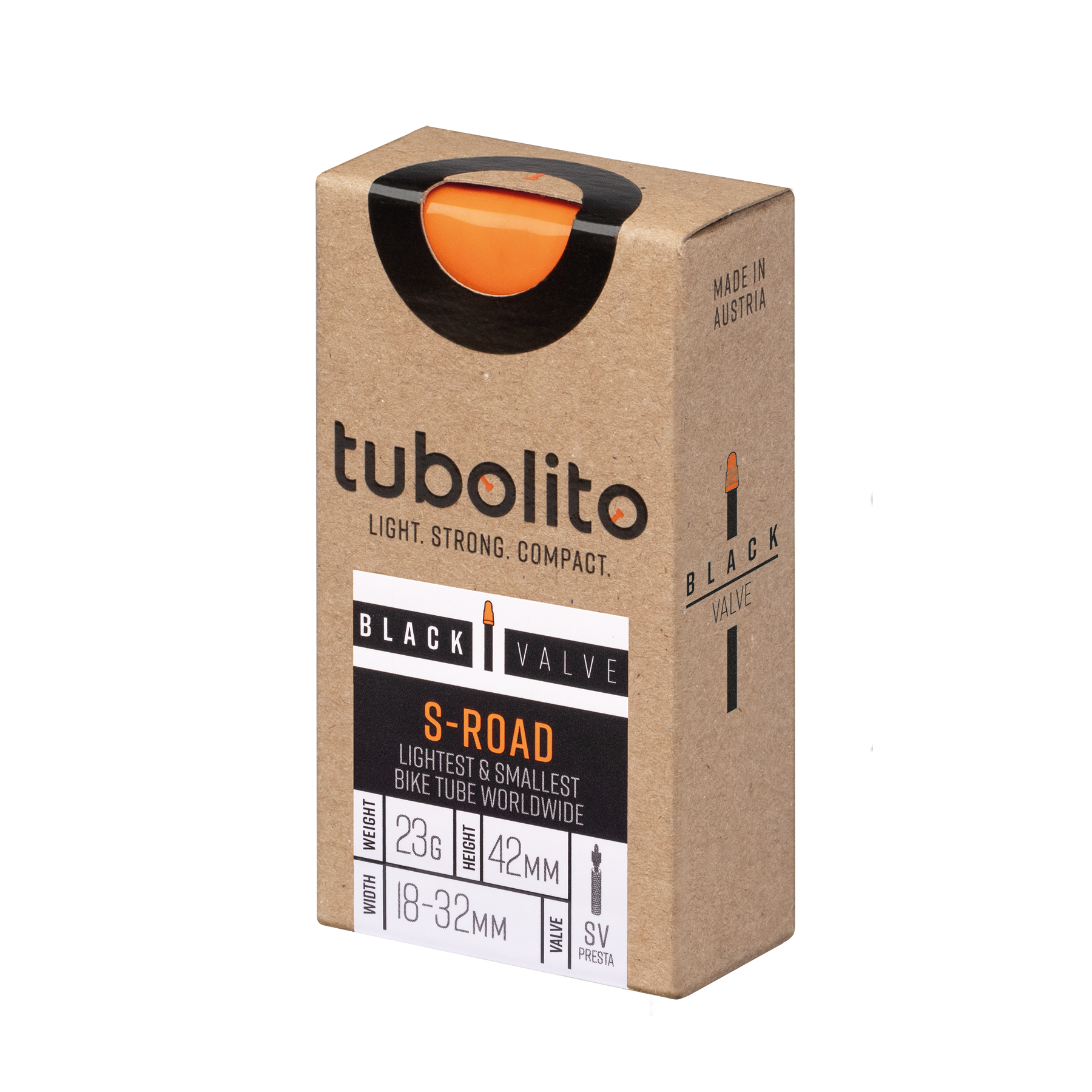 tubolito S Road Black Valve 18-32mm