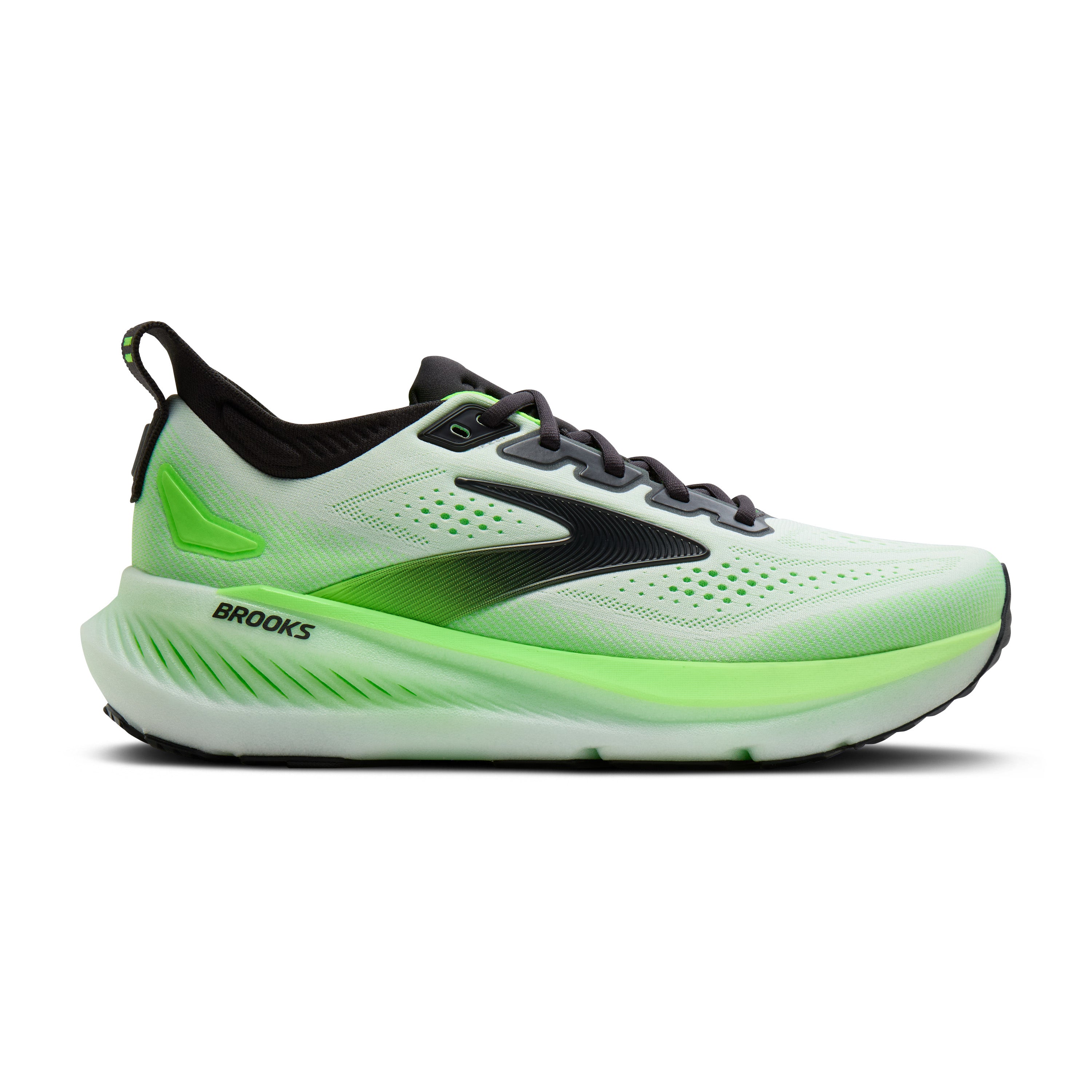 Brooks Glycerin 23 for men in the white phantom green colour