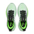 Top view of laces of Brooks Glycerin 23 for men in the white phantom green colour