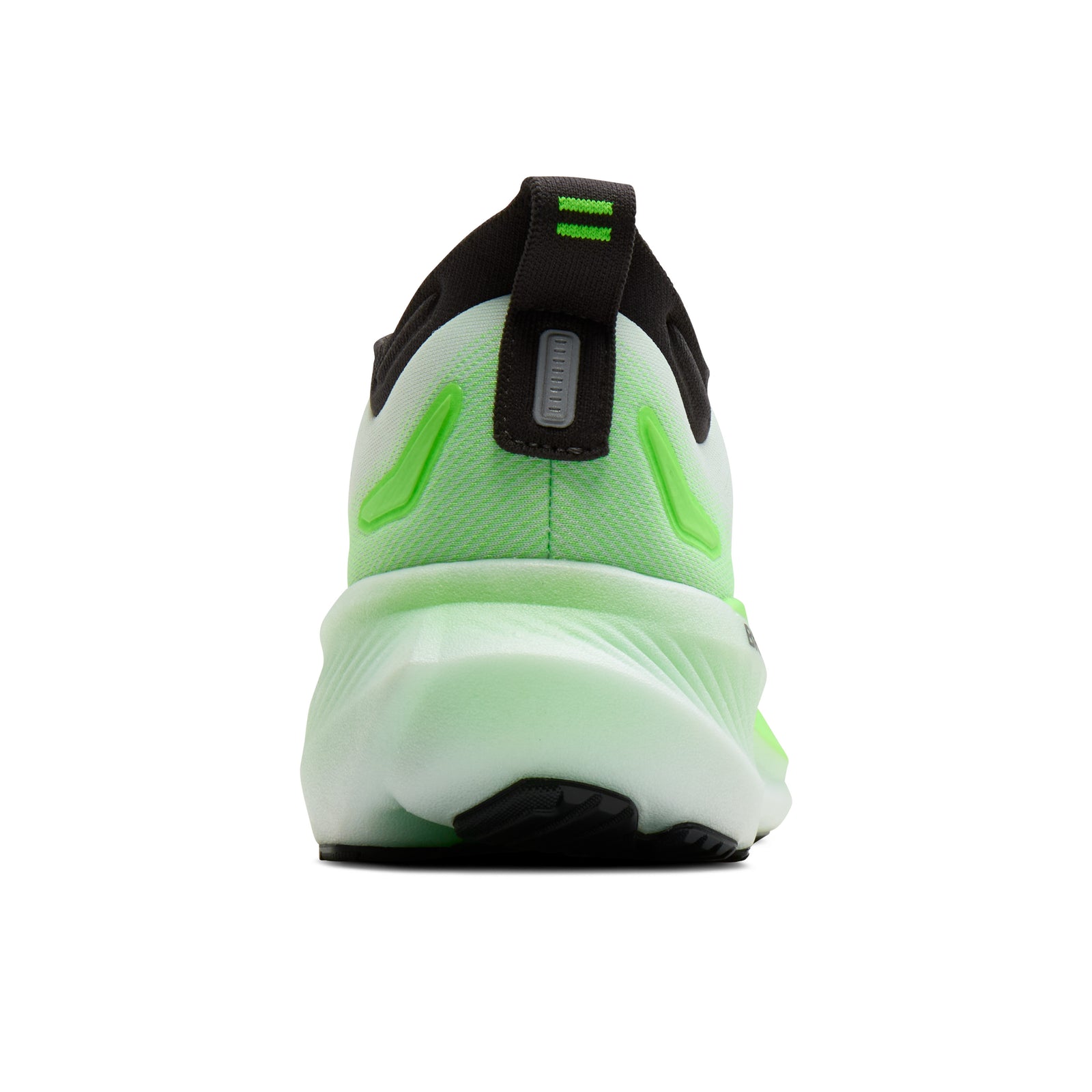 Back view of the heel  area of the Brooks Glycerin 23 for men in the white phantom green colour