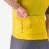 Man showing back pockets on Castelli Unlimited Endurance 3 Cycling Jersey in grey and yellow
