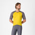 Man wearing Castelli Unlimited Endurance 3 Cycling Jersey in grey and yellow