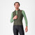 man wearing castelli espresso vest for wind protection while cycling, dark green colour