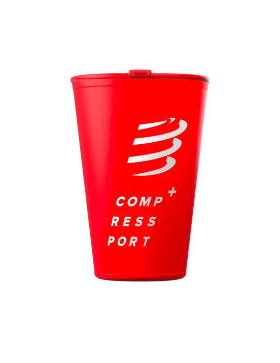 Soft reusable compressport fast cup in red colour