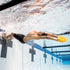 Man swim training with finis manta paddle