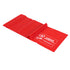 fitness mad resistance band, light resistance latex band for recovery or strength training, red coloured band stacked up