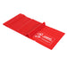 fitness mad resistance band, light resistance latex band for recovery or strength training, red coloured band stacked up