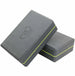 fitness mad yoga block grey with lime green line