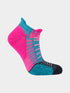 Hilly Socks, running socks, socklet length, pink and blue colour
