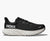 Black hoka arahi 7 running shoe with white sole on a white background