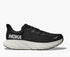 Black hoka arahi 7 running shoe with white sole on a white background