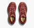 hoka challenger 8 for women pink and dark red colour for trail and road running top view 