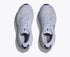 Top view of white and blue hoka womens challenger 8 trail runner