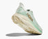 hoka clifton 10 for women green blue colour cuhsioned lightweight running shoe heel