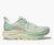 hoka clifton 10 for women green blue colour cuhsioned lightweight running shoe