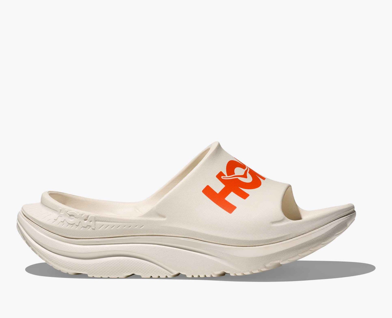 Hoka Ora Athletic Slide Unisex frost lava side profile