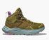 Side of hoka anacapa mid gore tex walking boot green moss and agave womens