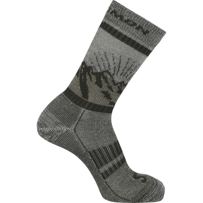 salomon retro crew hiking sock, aloe colour