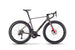 MMR bikes, aelion 30 road bike in warm steel grey colour with red trim