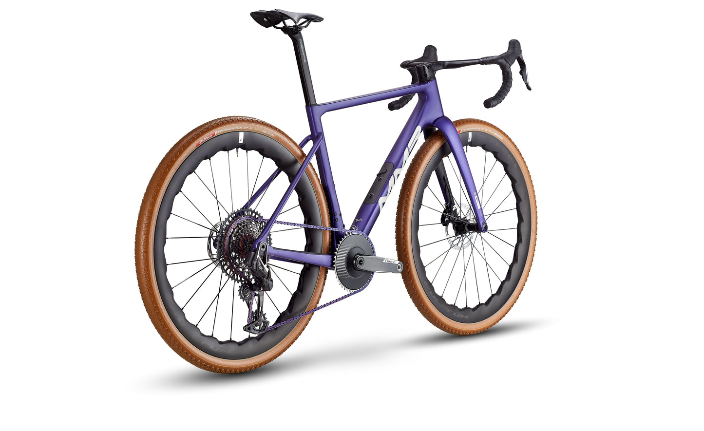 MMR Simun 10 gravel bike with vittoria tyres on white background, showing rear wheel first
