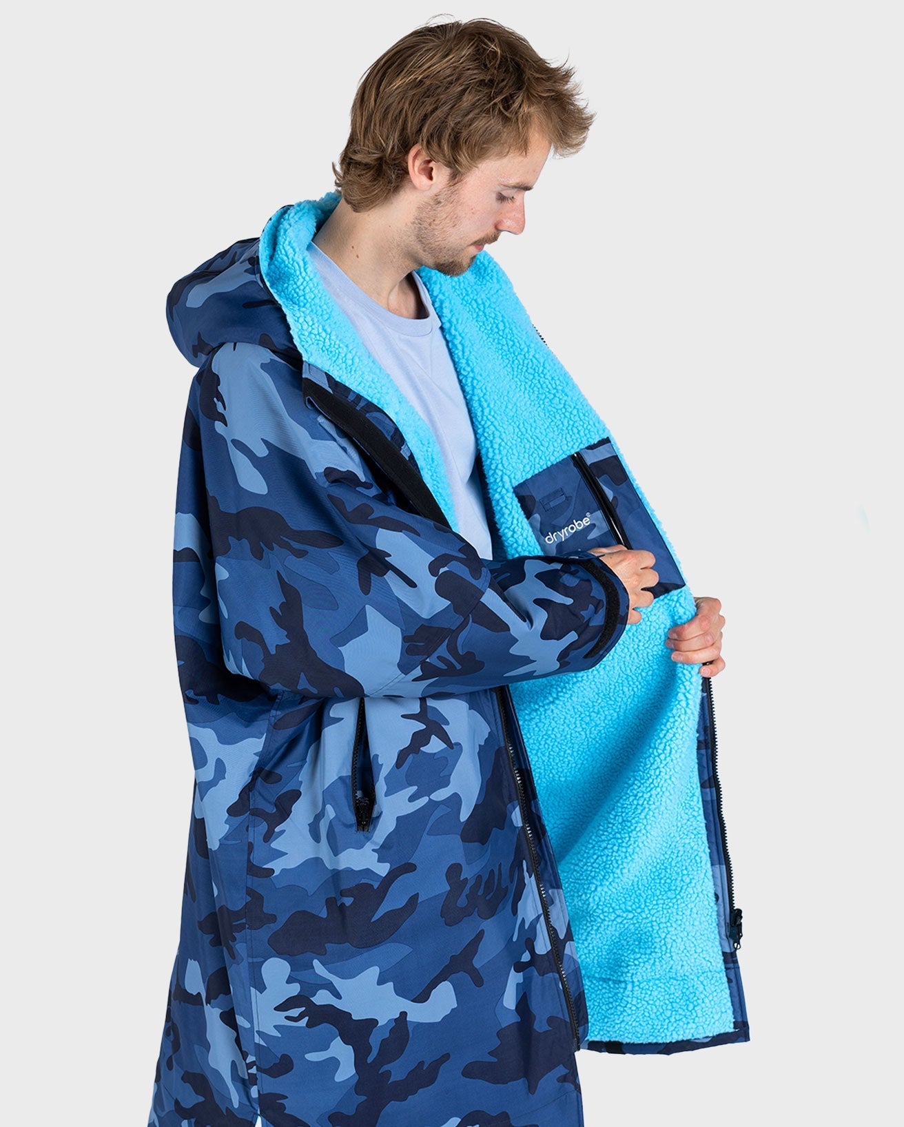 dryrobe Advance Long Sleeve Blue Camo / Blue