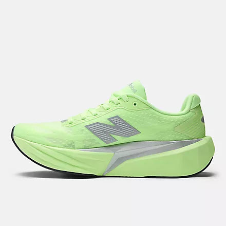 NB Rebel V5, responsive lightweight running shoe for women, lime green colour, inner side view