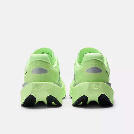 NB Rebel V5, responsive lightweight running shoe for women, lime green colour, view from behind
