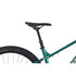 Nukeproof Tracker 290 Pro, aluminum frame hardtail mountain bike for everyday, teal colour frame, saddle close up