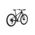 Nukeproof Tracker Sport, aluminum frame hardtail mountain bike, black frame, back angle of bike