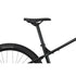 Nukeproof Tracker Sport, aluminum frame hardtail mountain bike, black frame, close up of saddle