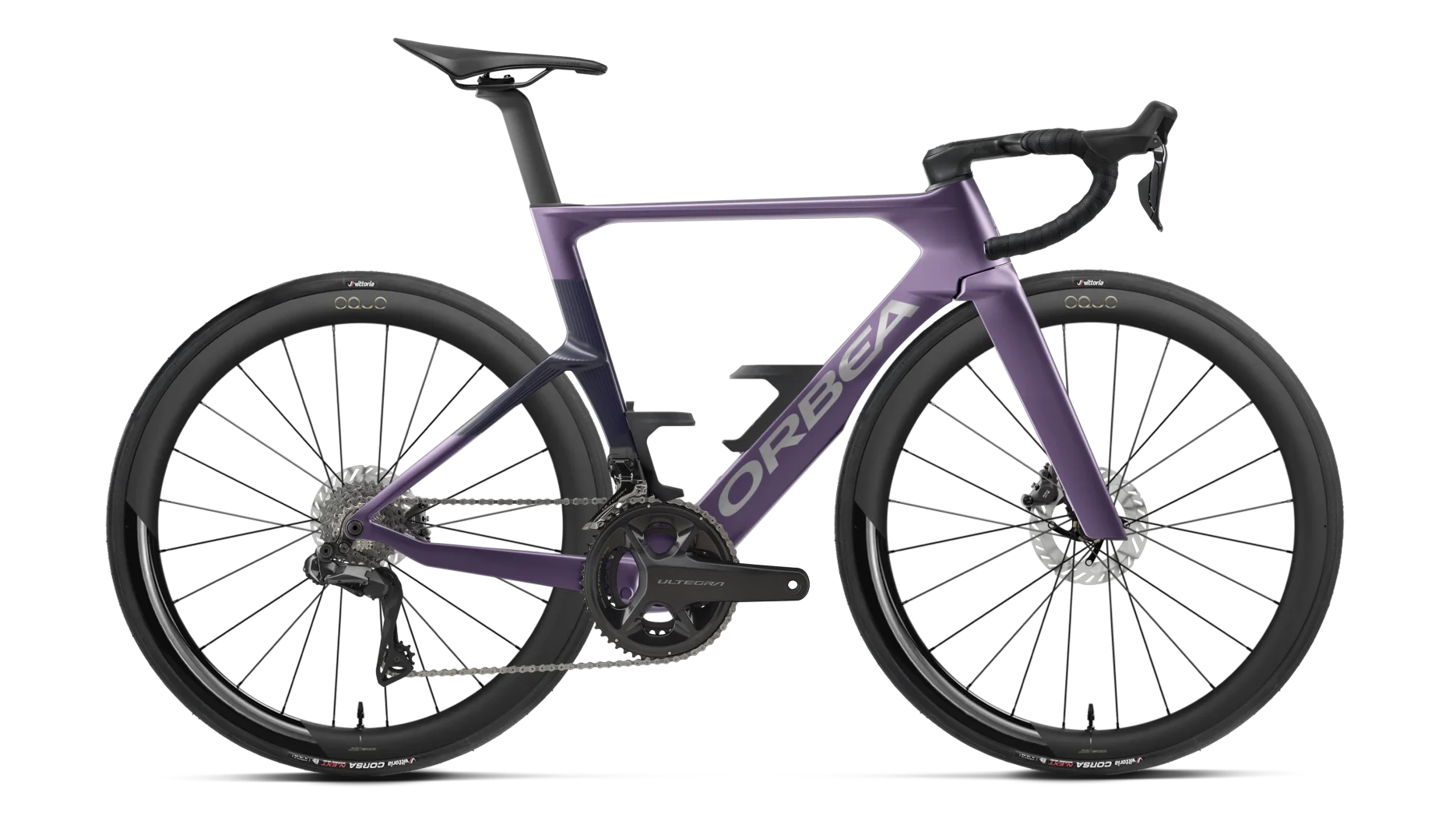 Orbea Orca Aero racing bike in plum colour