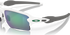 White oakley flak 2.0 xl sunglasses with green lenses