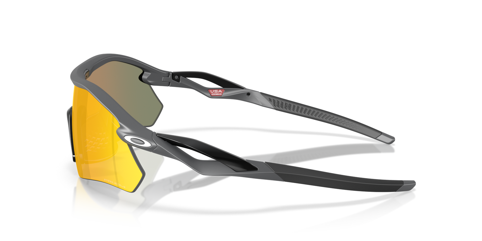 Oakley radar plate prizm ruby lenses matte carbon frame side profile