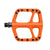 one up small comp pedals, orange bike pedal, side of pedal