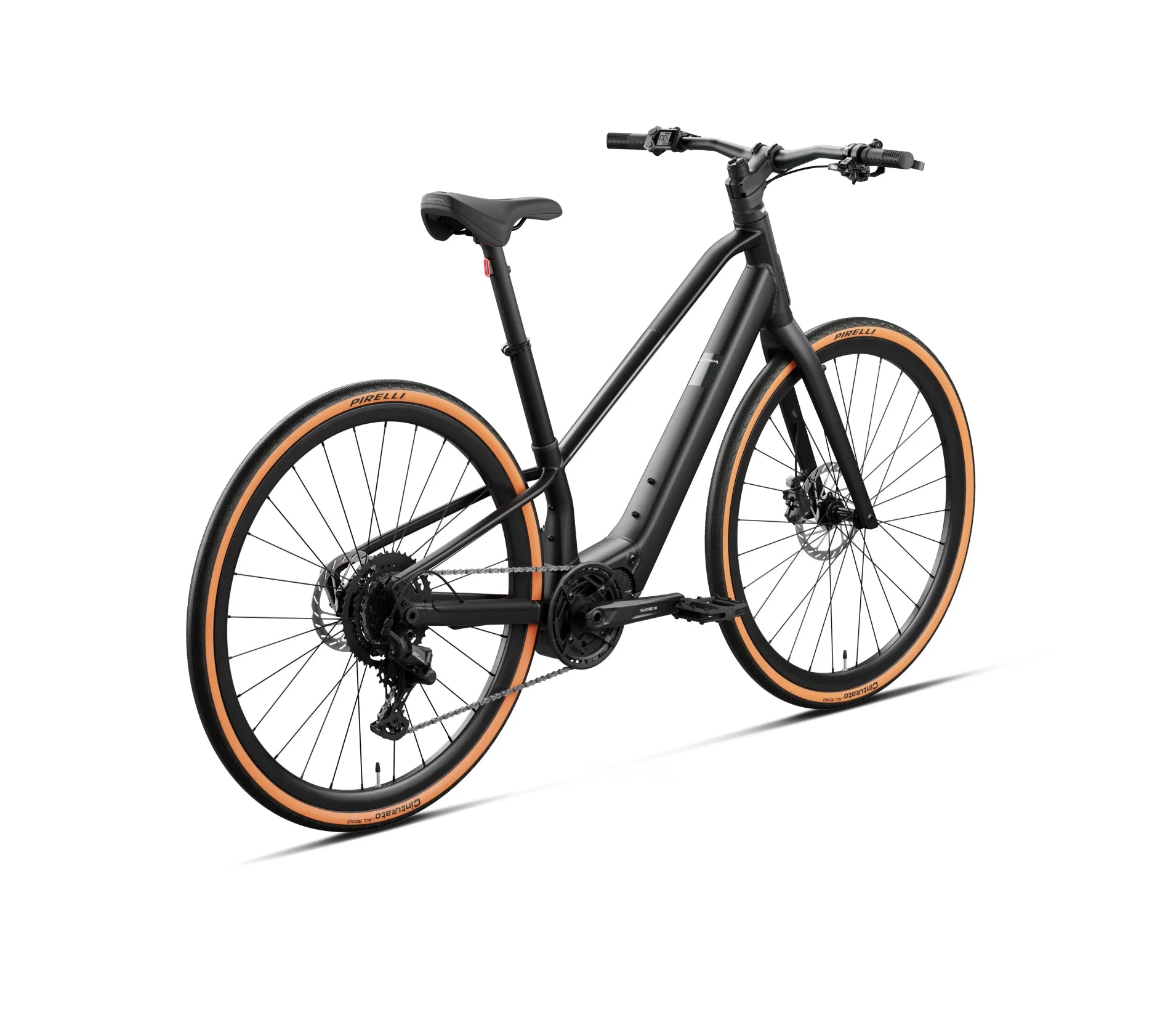 Orbea Carpe 25, electric road bike in black colour, integrated battery