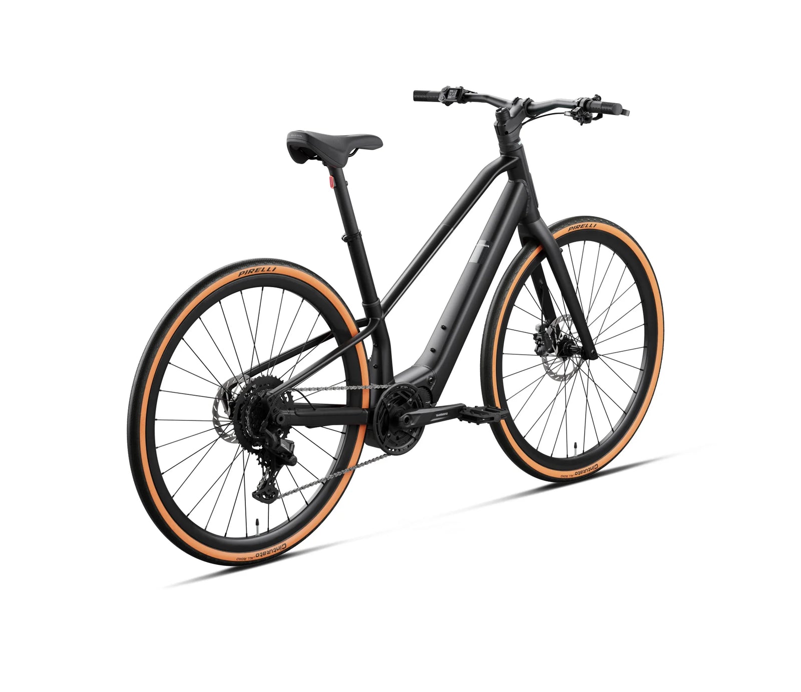 Orbea Carpe 25, electric road bike in black colour, integrated battery
