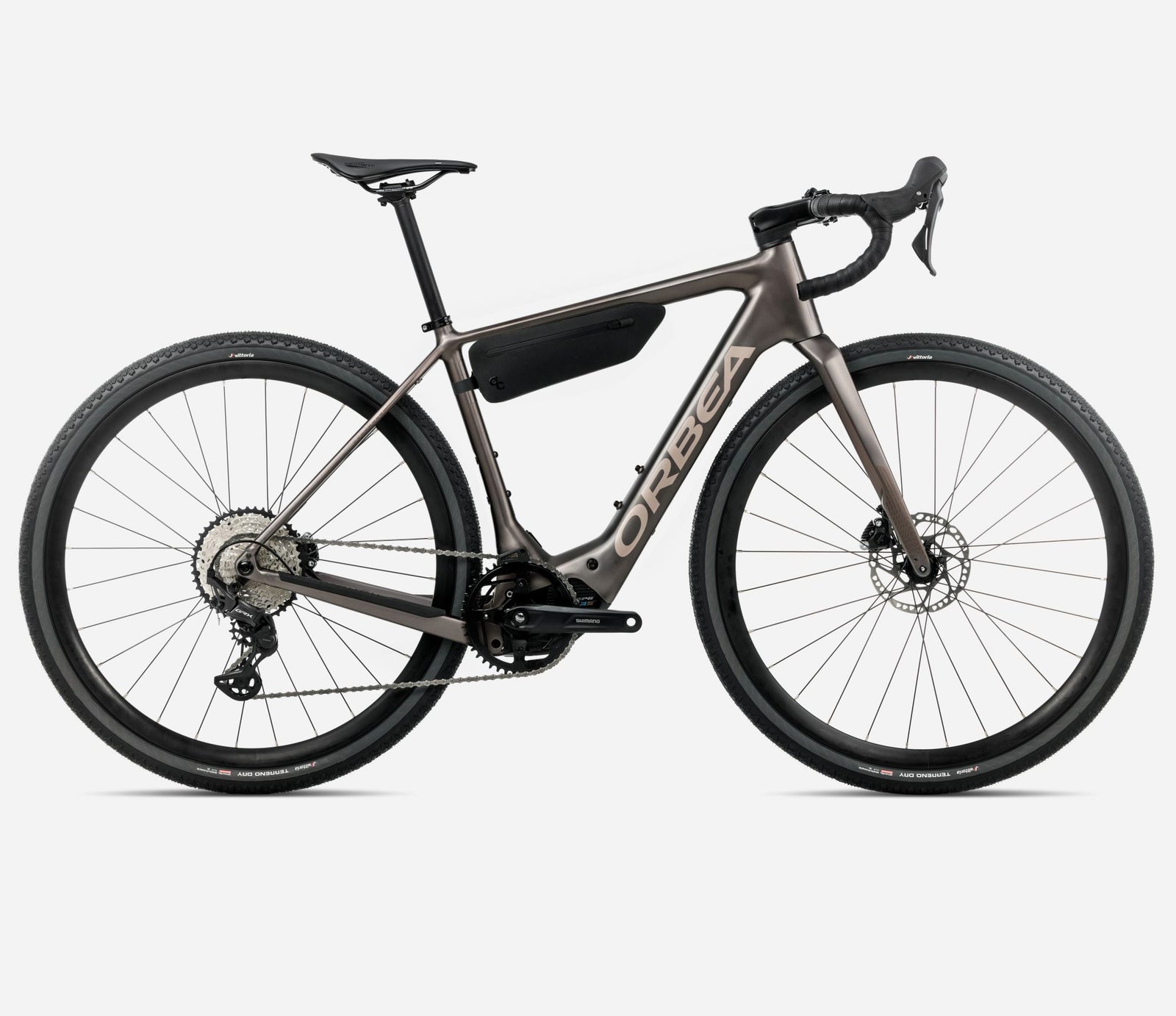 Orbea Denna H30 electric gravel bike in magnetic bronze colour