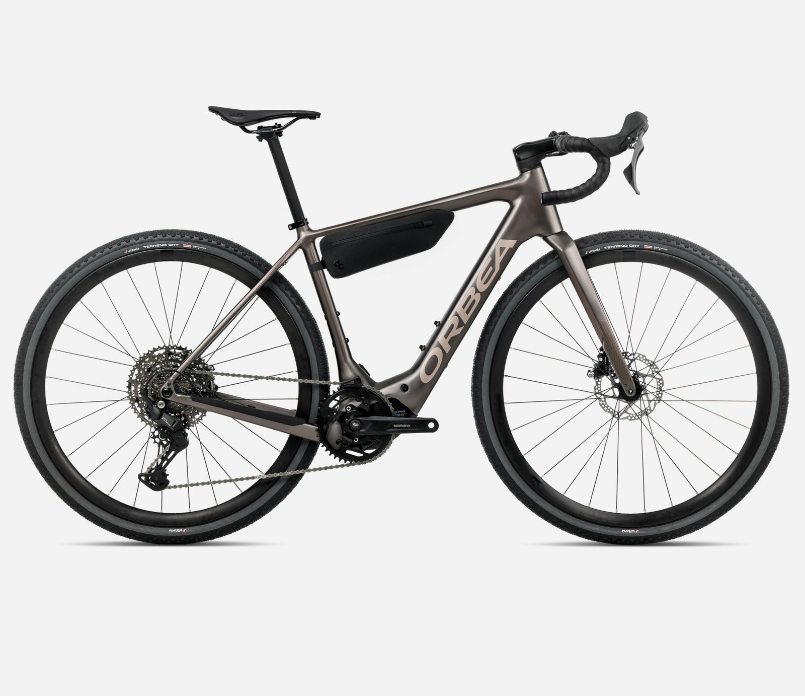 Orbea Denna H40 electric gravel bike in magnetic bronze colour