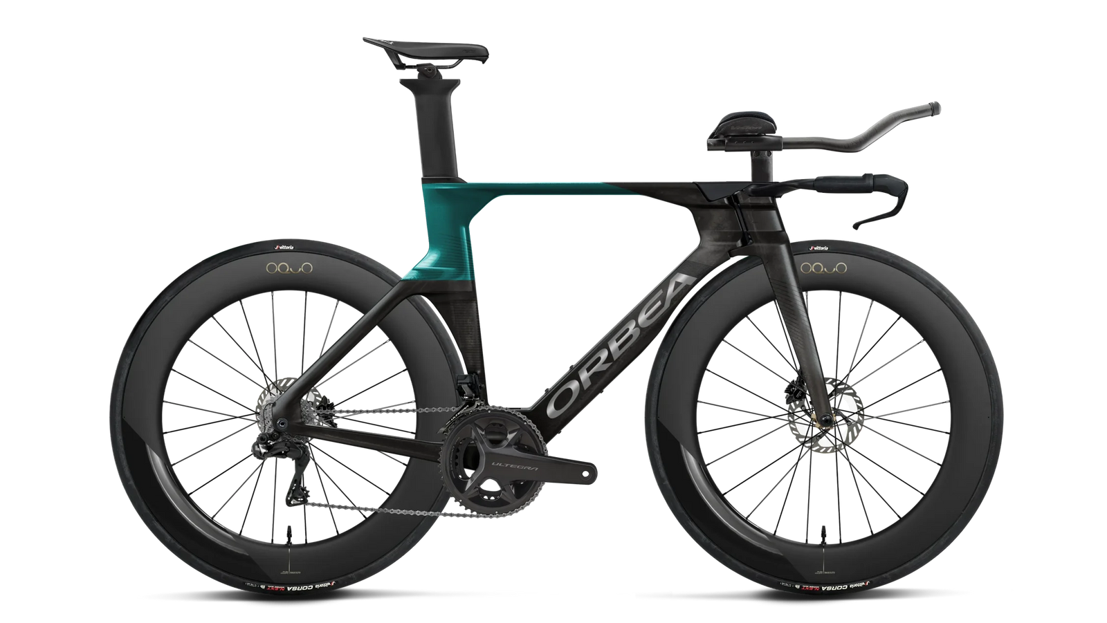 orbea ordu triathlon bike in teal green and black