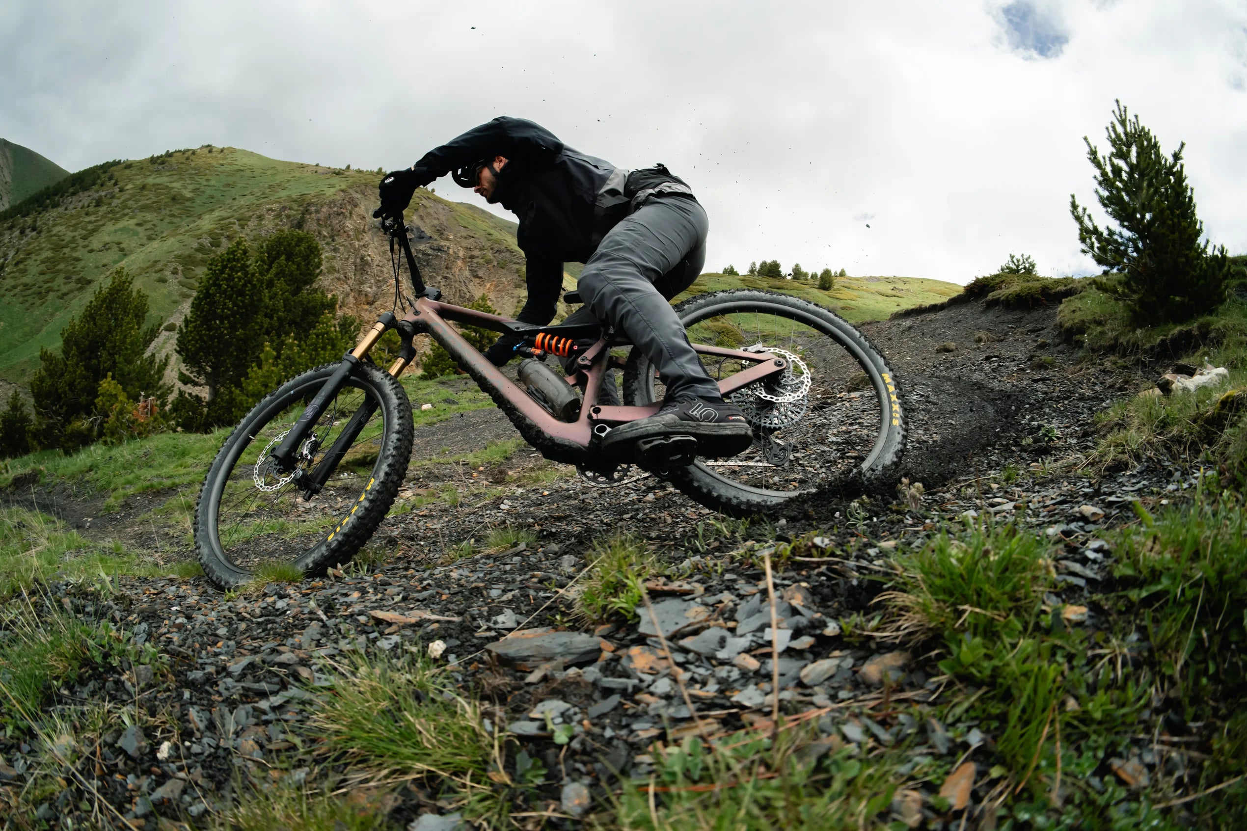 man mountain biking on an orbea occam lt trail bike