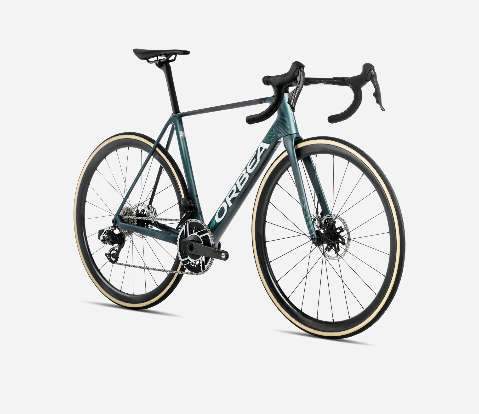 Orbea orca m30i LTD PWR road bike in green